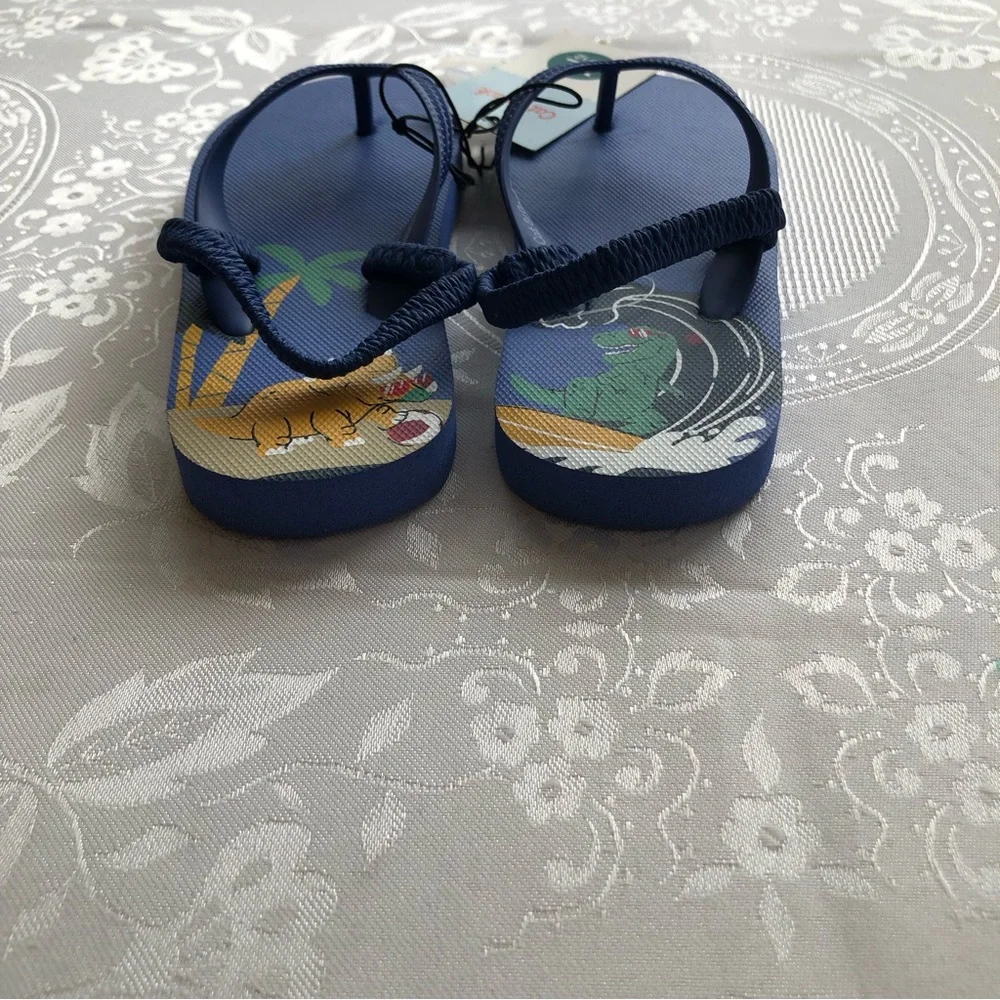 Cat & Jack Toddlers Boys Size XL (11/12) Navy Blue Flip Flops Shoes NWT Sandals